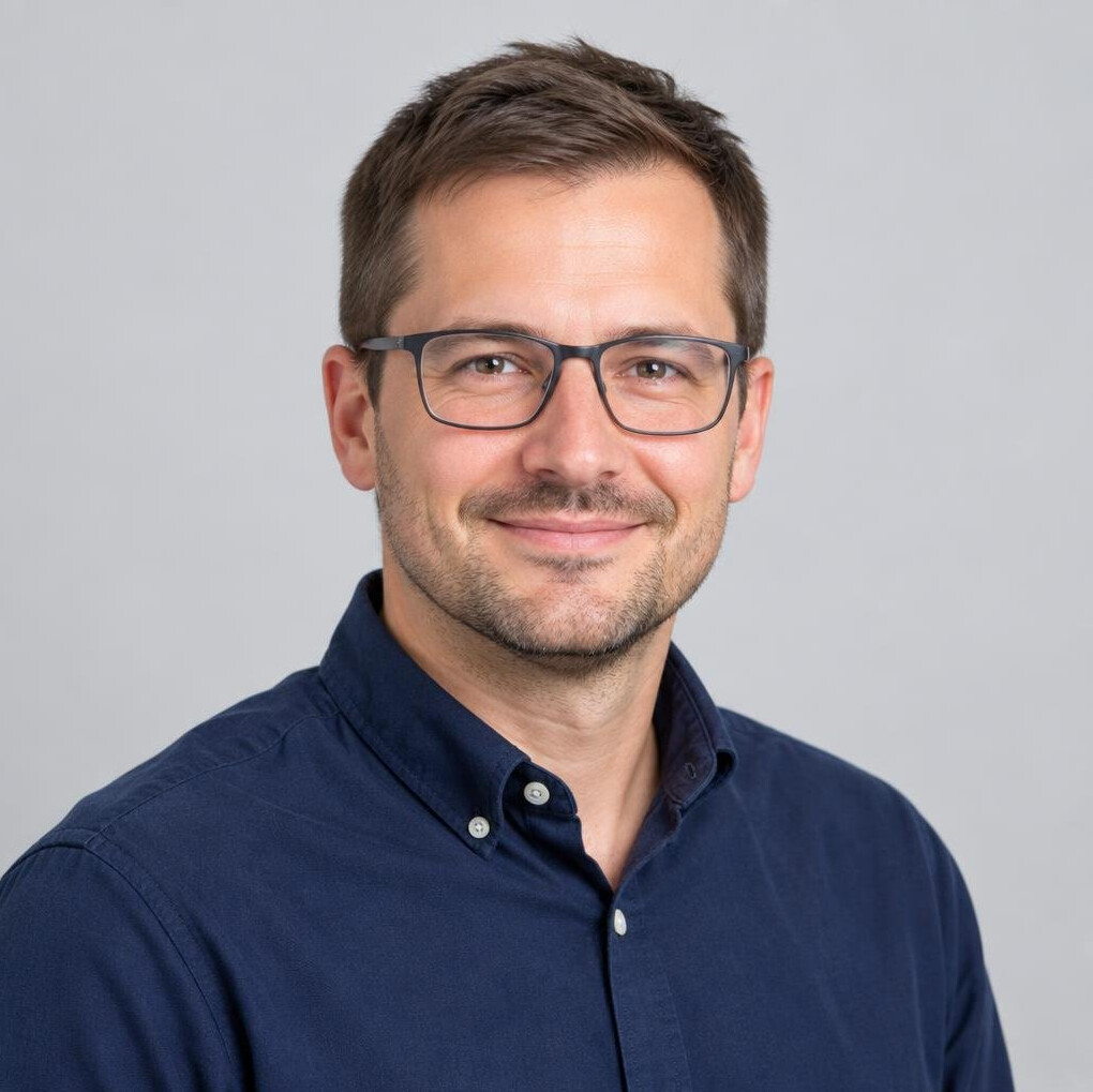 Studio portrait of a Slovenian male software architect
