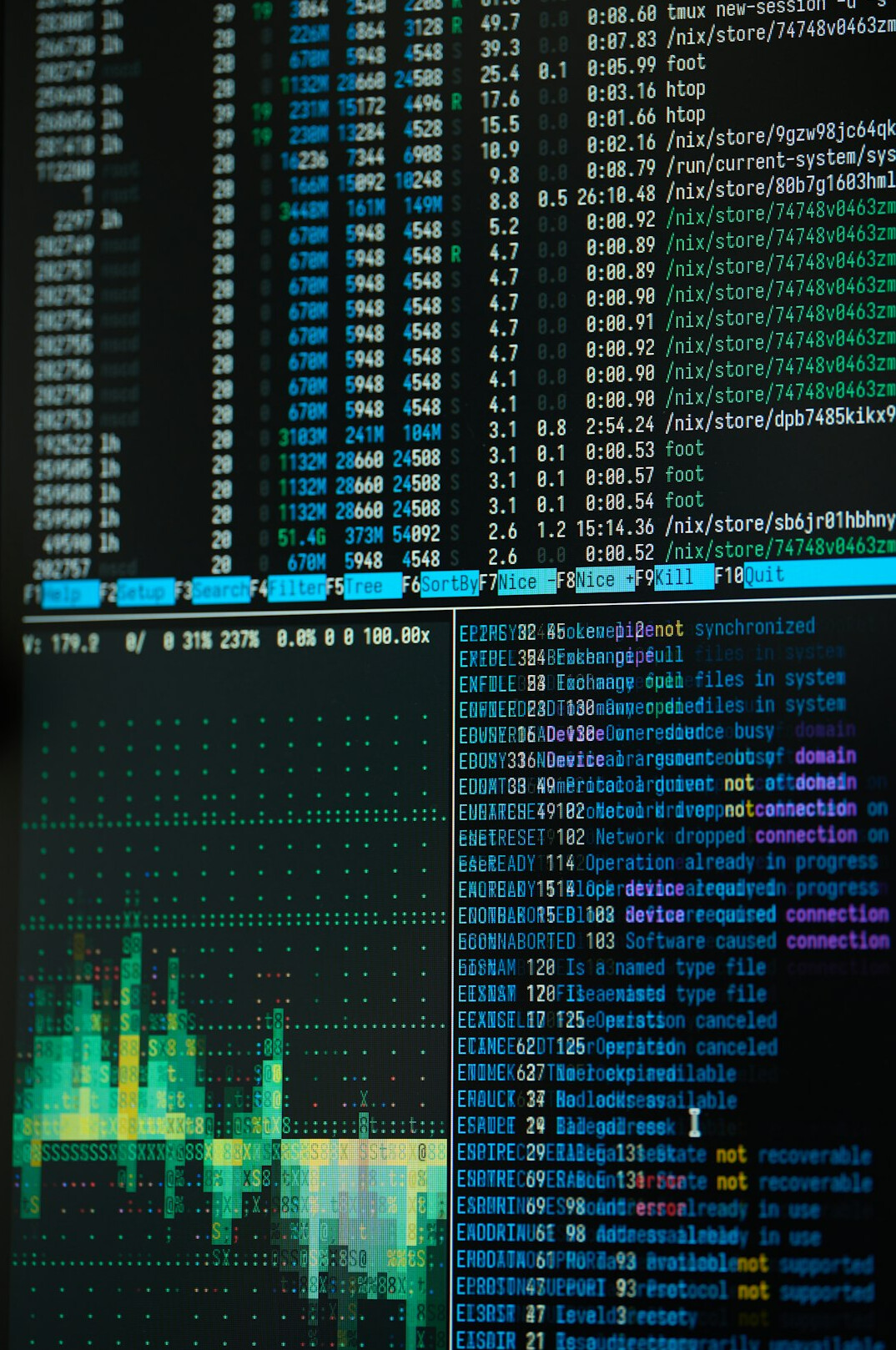 insurance data visualization on screen