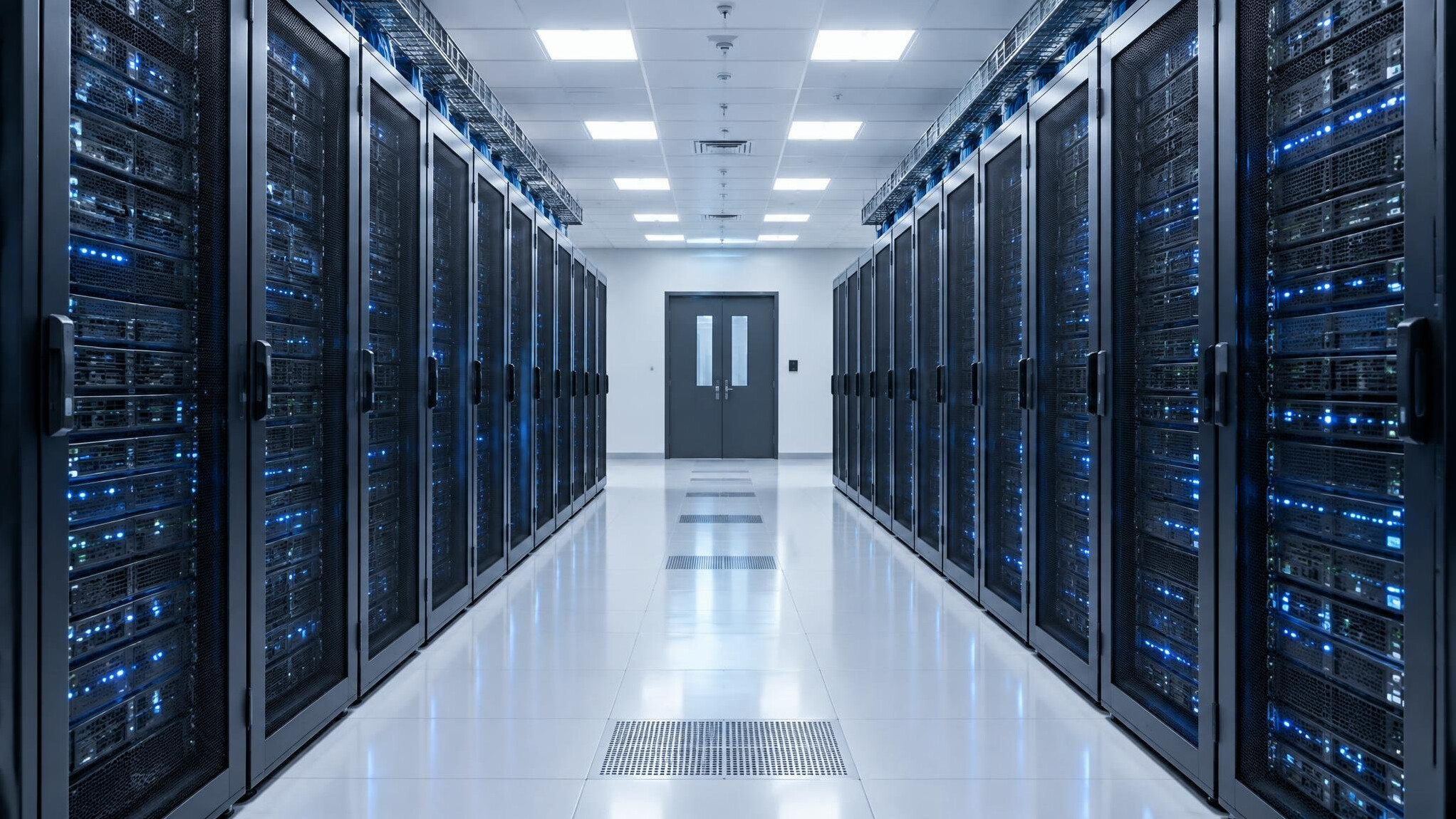 Server room with data security infrastructure