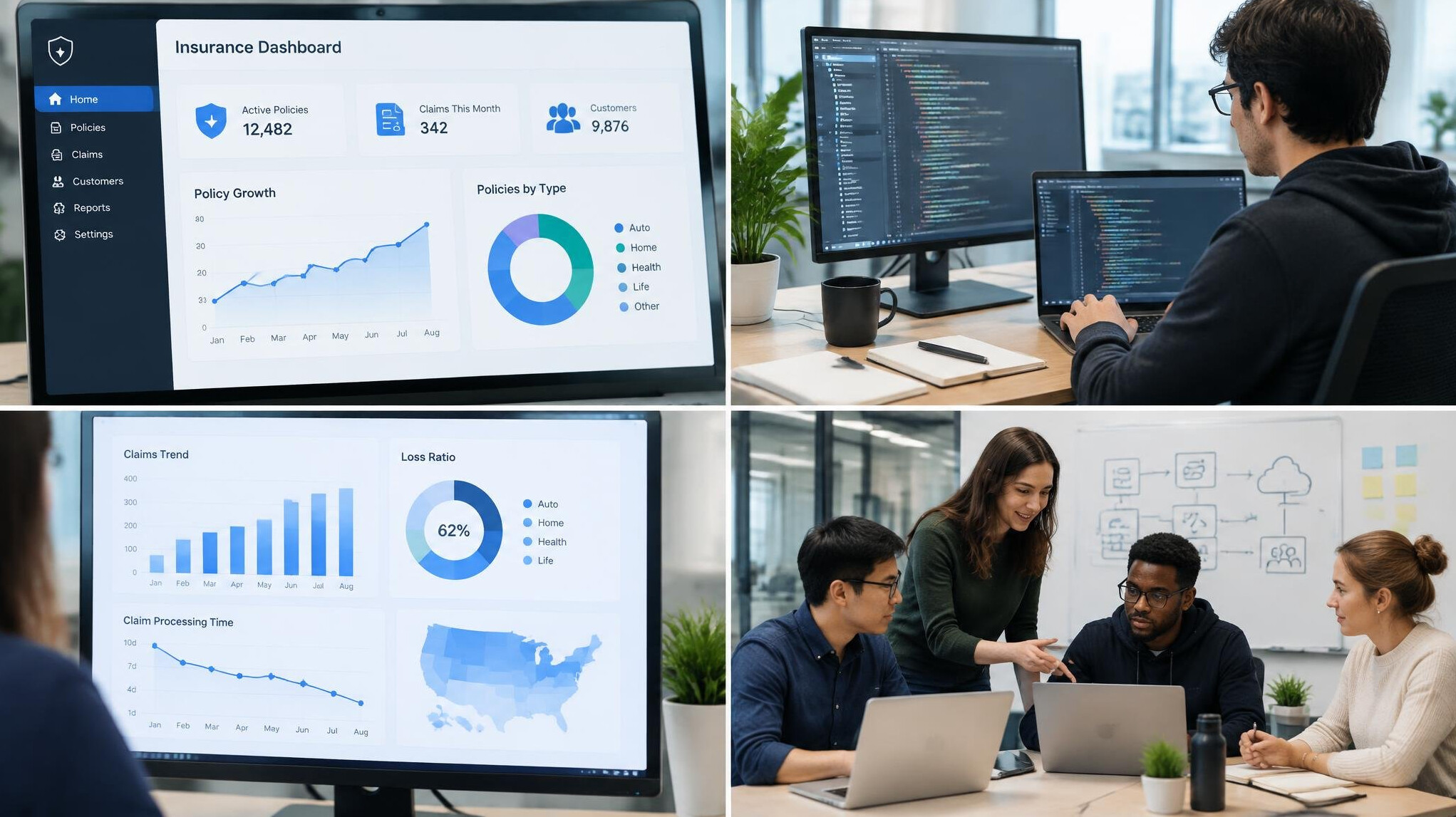 insurance software dashboard